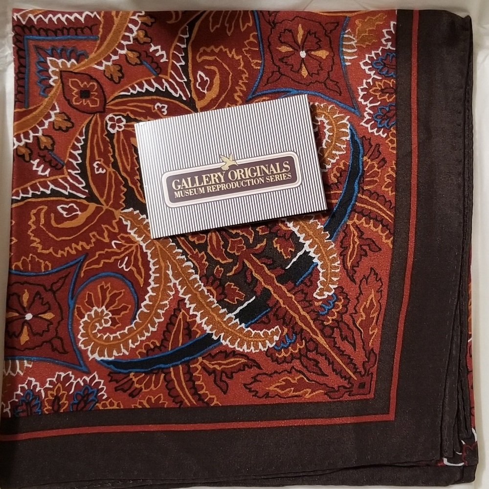 Vintage 1984 Paisley Silk Scarf Avon Reproduction